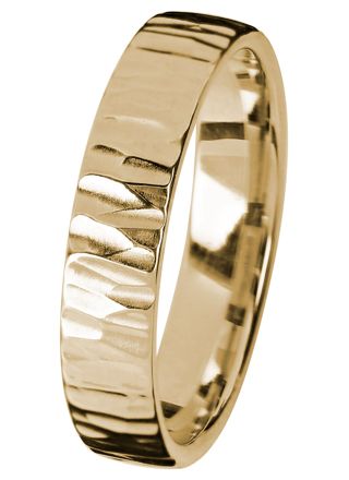 Kohinoor Duetto Gold Wood 5 mm yellow gold ring 003-804