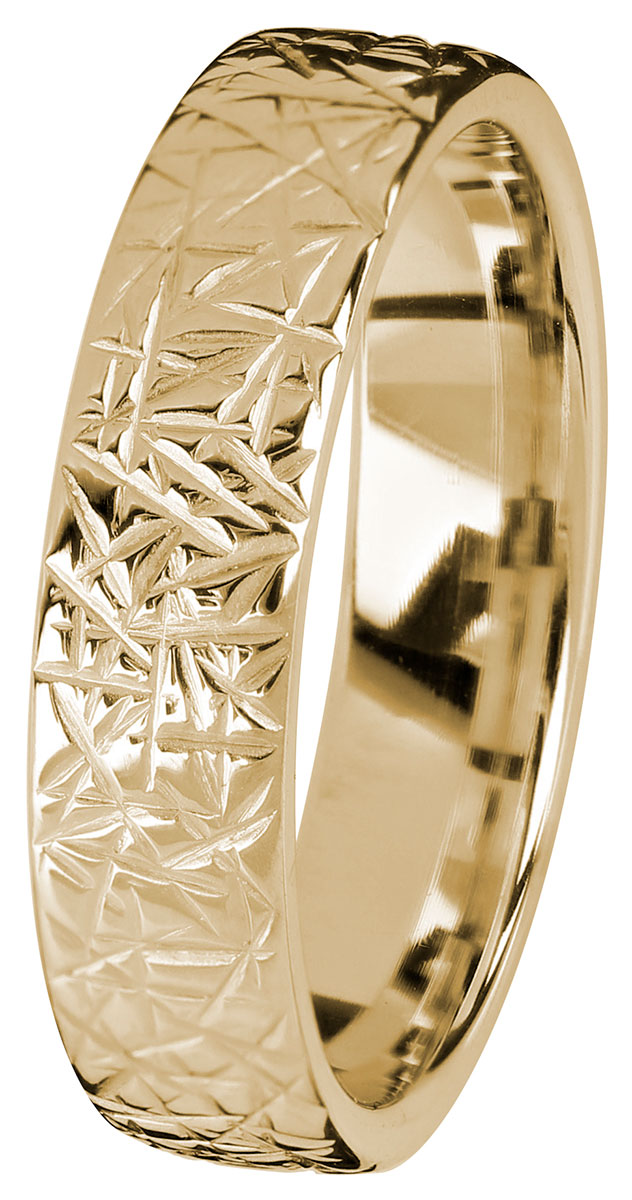 Kohinoor Duetto Gold Ice 5 mm yellow gold ring 003-805