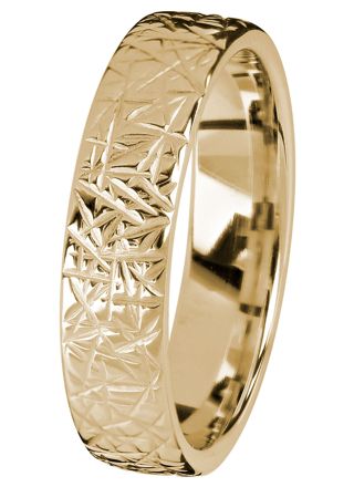 Kohinoor Duetto Gold Ice 5 mm yellow gold ring 003-805