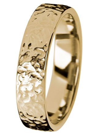 Kohinoor Duetto Gold Frost 5 mm yellow gold ring 003-806