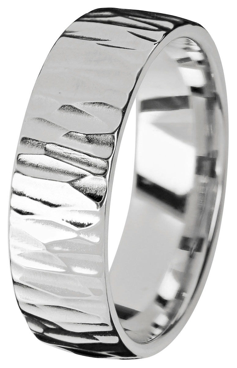 Kohinoor Duetto Gold Wood 7 mm white gold ring 003-814V