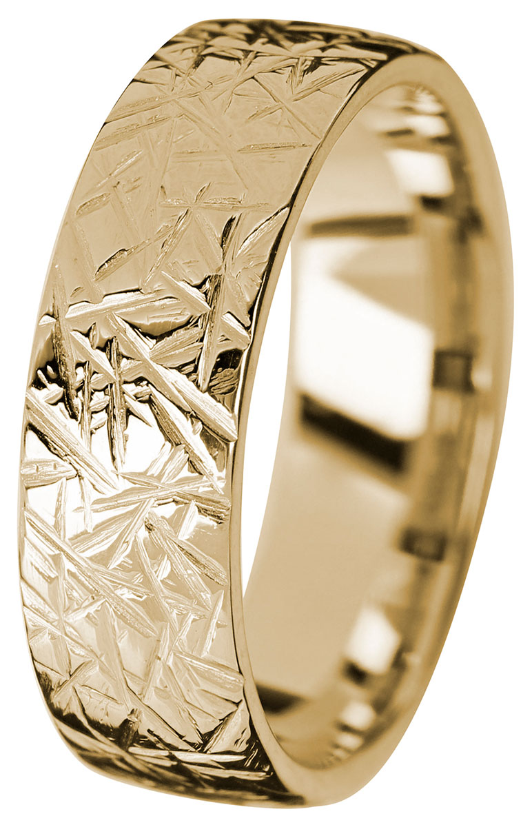 Kohinoor Duetto Gold Ice 7 mm yellow gold ring 003-815