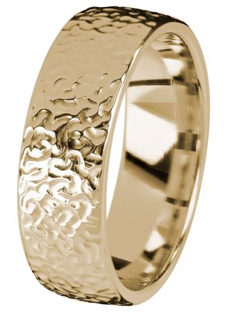 Kohinoor Duetto Gold Frost 7 mm yellow gold ring 003-816