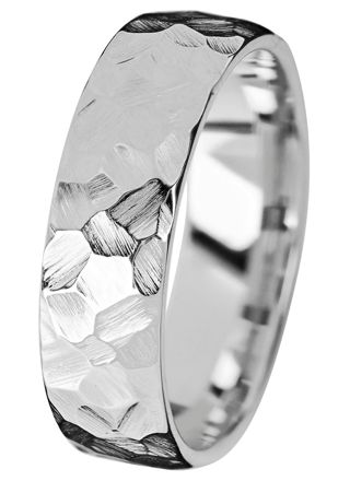 Kohinoor Duetto Gold Rock 7 mm white gold ring 003-817V