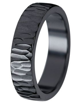 Kohinoor Duetto Black Wood 5 mm zirconium ring 006-804