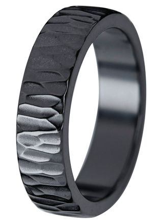 Kohinoor Duetto Black Wood 5 mm zirconium ring 006-804