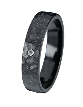 Kohinoor Duetto Black 0,05 ct zirconium diamond ring 006-807-02