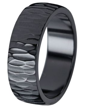 Kohinoor Duetto Black Wood 7 mm zirconium ring 006-814