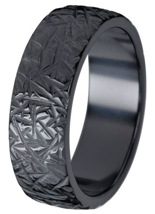 Kohinoor Duetto Black Ice 7 mm zirconium ring 006-815
