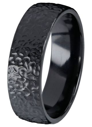 Kohinoor Duetto Black Frost 7 mm zirconium ring 006-816