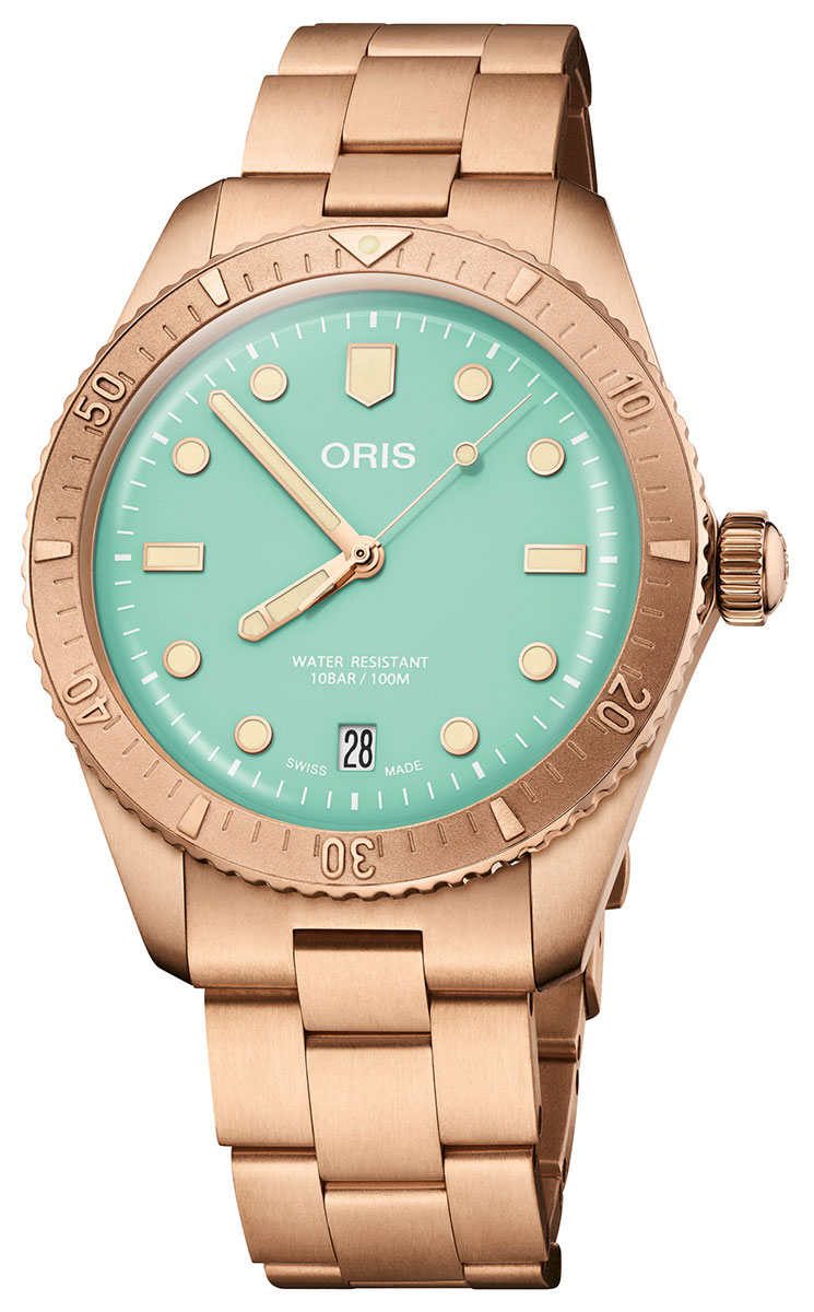 Oris Divers Sixty-Five Bronze Cotton Candy Edition 01 733 7771 3157-07 8 19 15