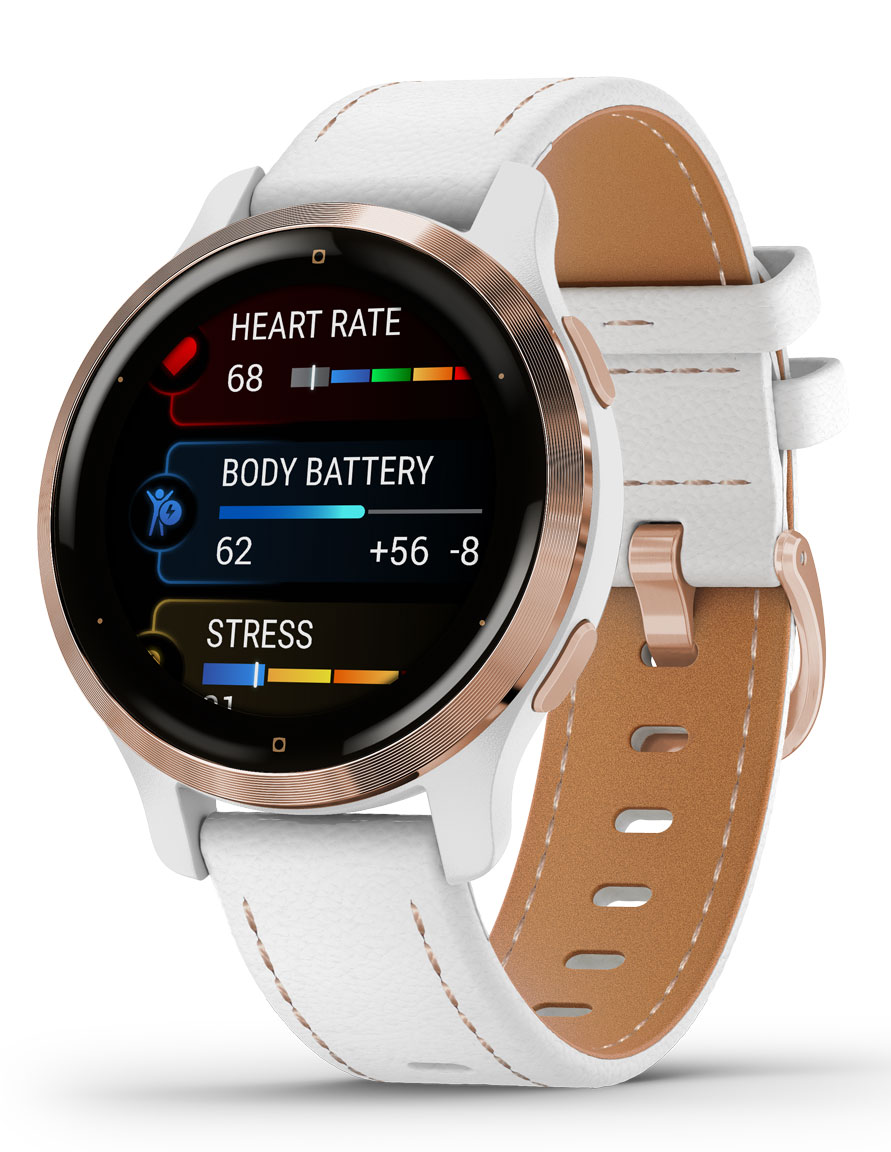 White and rose best sale gold garmin watch