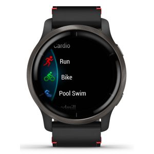 Garmin Venu Black with Slate Leather Band 010-02430-21