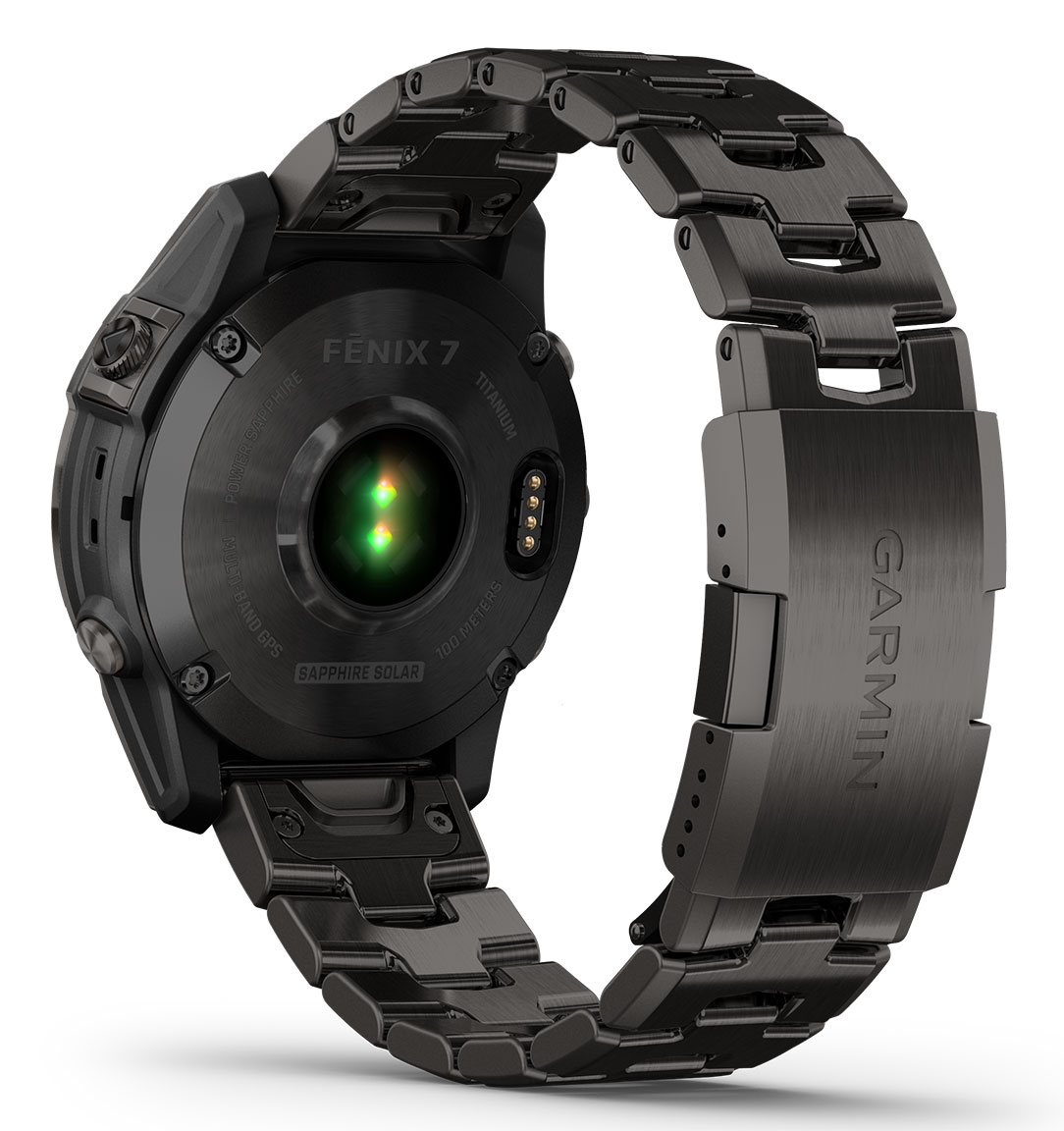 Garmin Fenix 7 Sapphire Solar Carbon Grey DLC Titanium with Carbon Grey DLC Vented Titanium Band + Silicone Band 010-02540-39 - watchesonline.com Garmin Fenix 7 Sapphire Solar Carbon Grey DLC Titanium with Carbon Grey DLC Vented Titanium Band + Silicone Band 010-02540-39 - watchesonline.com