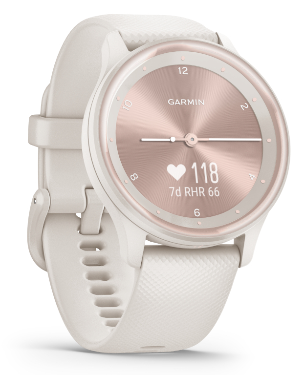 人気新品入荷 Garmin Vivomove 010-02566-01 Gold Peach Ivory Sport 時計