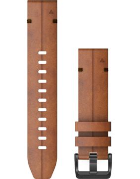Garmin Fenix 6 Quickfit 22mm brown leather strap 010-12863-05