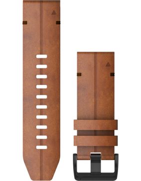 Garmin Fenix 6X Quickfit 26mm brown leather strap 010-12864-05