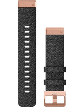 Garmin Quickfit 20mm black rose nylon strap 010-12874-00