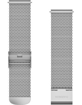 Garmin silver quick release 20mm mesh steel strap 010-12924-23