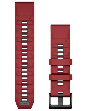 Garmin Quickfit 22 mm silicone band marsala red 010-13392-06