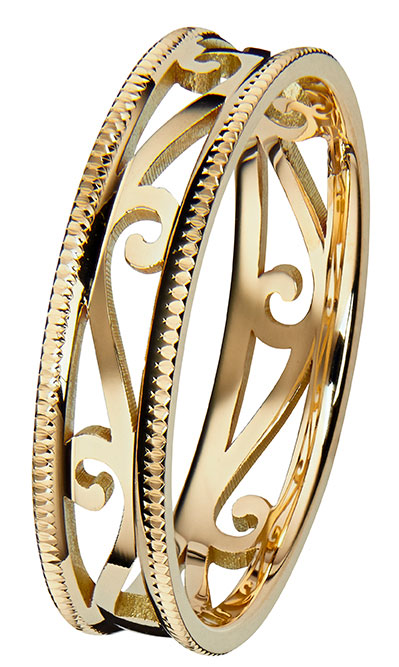 Kohinoor 013-253 Laurel Gold Ring