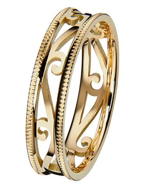 Kohinoor 013-253 Laurel Gold Ring