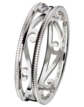 Kohinoor 013-253V Laurel White Gold Ring