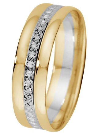 Kohinoor 013-934 Erica Two Toned Gold Ring