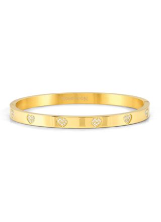 Nomination Pretty bangles pave small size gold-colored heart bangle bracelet 029503/006