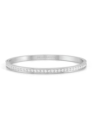 Nomination Pretty bangles small size silver-colored eternity bangle bracelet white 029505/001