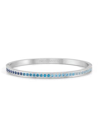 Nomination Pretty bangles small size silver-colored eternity bangle bracelet light blue 029505/003
