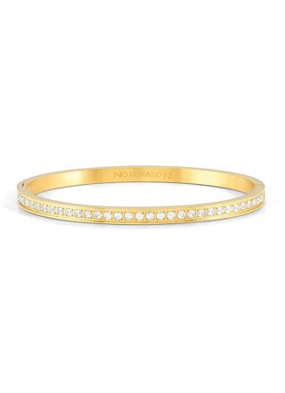 Nomination Pretty bangles small size gold-colored eternity bangle bracelet white 029505/020