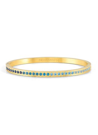 Nomination Pretty bangles small size gold-colored eternity bangle bracelet light blue 029505/022