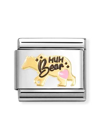 Nomination Composable Classic gold symbols Mum bear PINK 030272/81