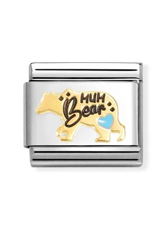 Nomination Composable Classic gold symbols Mum bear BLUE 030272/82