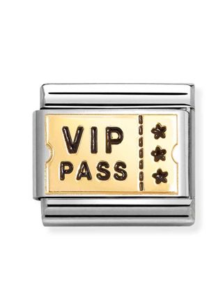 Nomination Composable Classic gold plates VIP PASS 030284/62