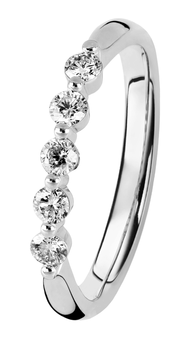 Kohinoor Dahlia diamond ring white gold 033-232V-25
