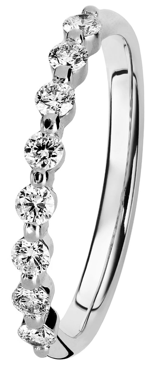 Kohinoor Dahlia white gold diamond ring 033-232V-40-155