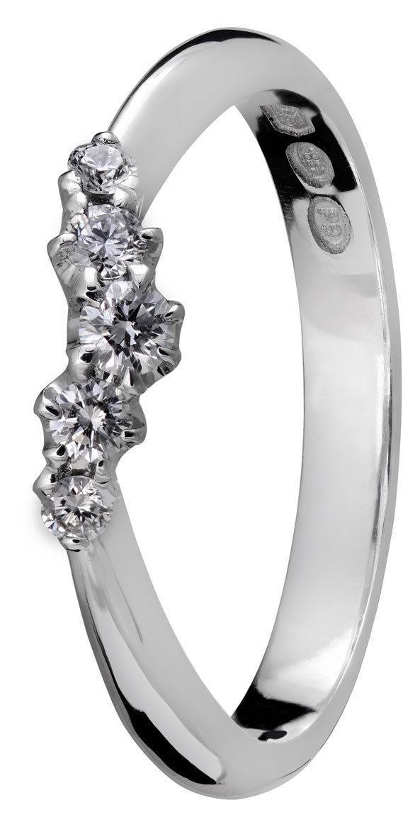 Kohinoor 033-235V-15 diamond ring white gold Helene