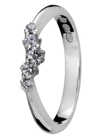 Kohinoor 033-235V-15 diamond ring white gold Helene