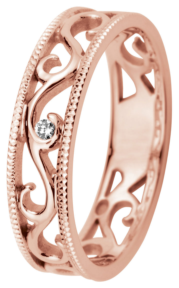 Kohinoor 033-252P-02 Laurel Rose Gold Diamond Ring