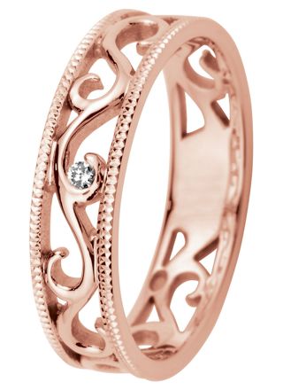 Kohinoor 033-252P-02 Laurel Rose Gold Diamond Ring