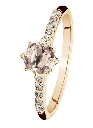 Kohinoor Rosa diamond ring with morganite Gold 033-260-10MO