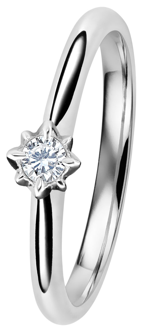 Kohinoor 033-260V-12 diamond ring white gold Rosa