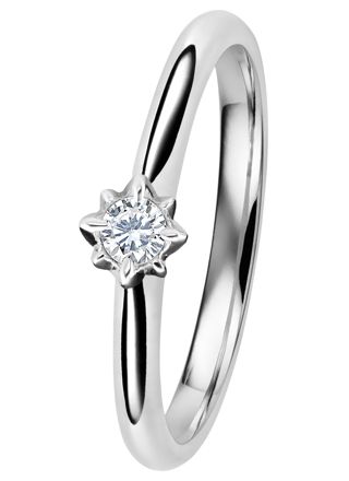 Kohinoor 033-260V-12 diamond ring white gold Rosa