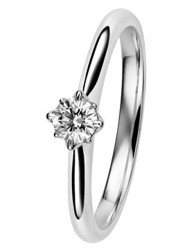 Kohinoor 033-260V-18 diamond ring white gold Rosa