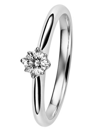 Kohinoor 033-260V-18 diamond ring white gold Rosa