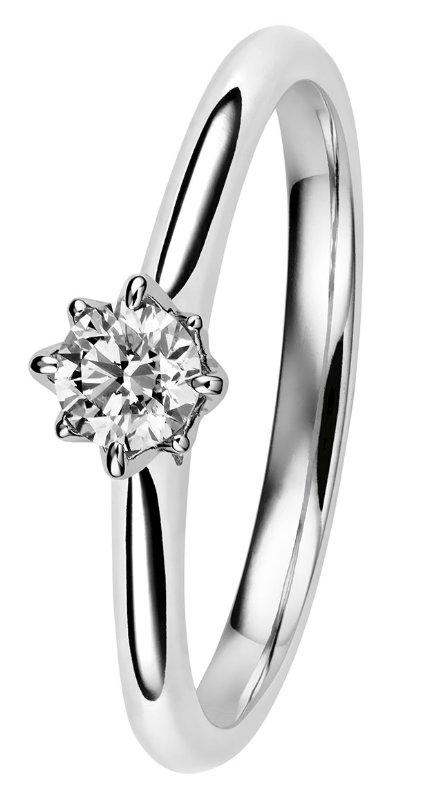 Kohinoor 033-260V-23 diamond ring white gold Rosa