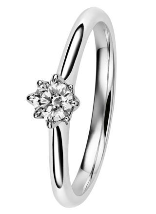 Kohinoor 033-260V-23 diamond ring white gold Rosa