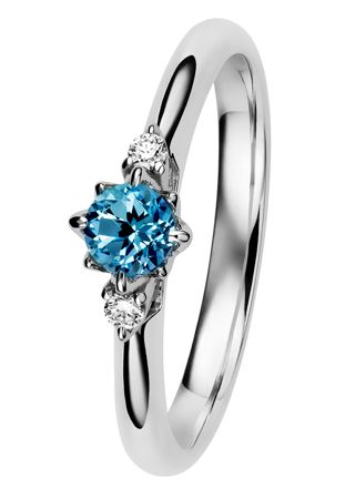Kohinoor 033-261V-04 diamond ring white gold Rosa